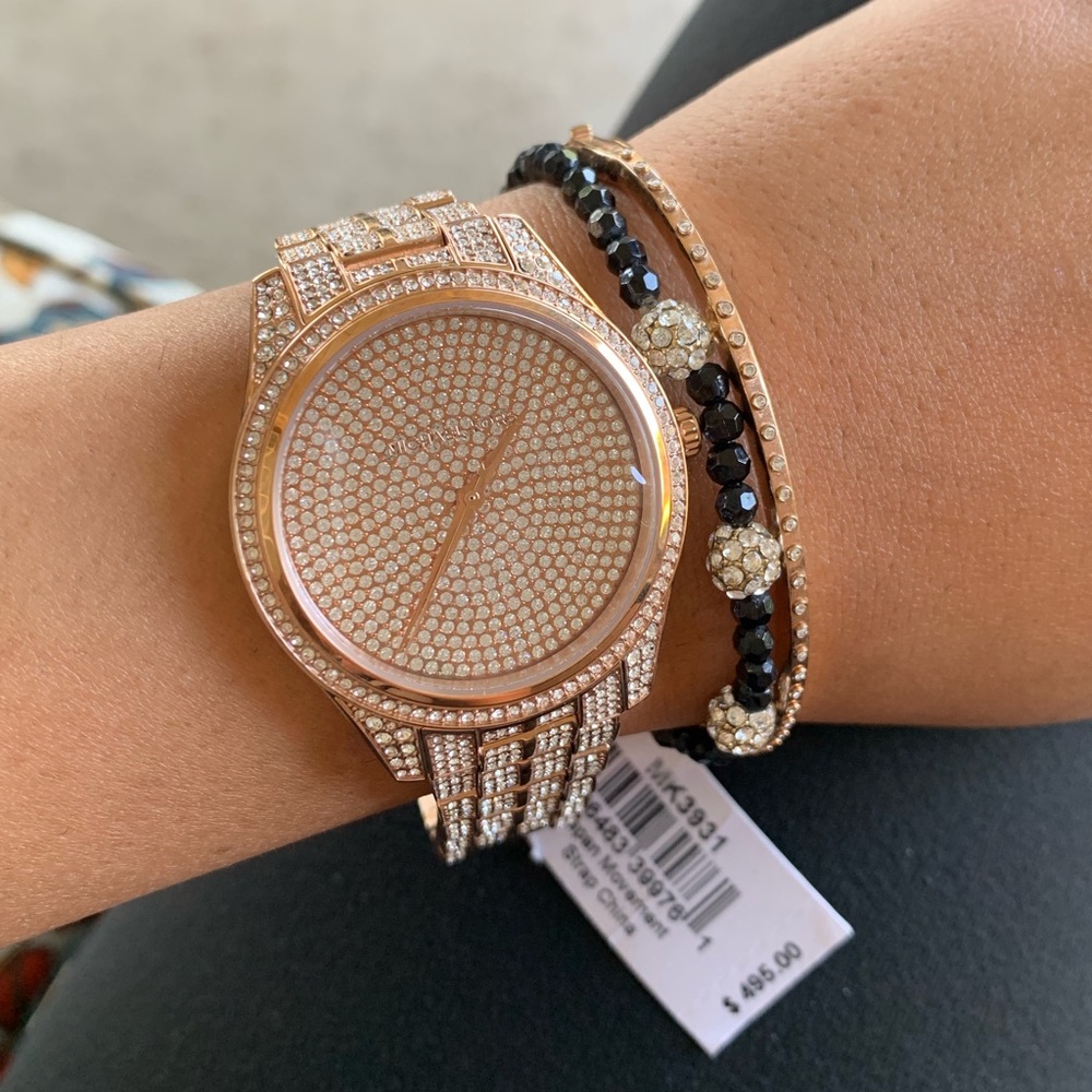 New MK all diamond rose-gold watch 💕 - Picture 1 of 7